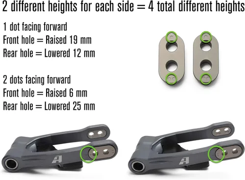 Miniatura 6 de AltRider Kit de bajada trasera – Enlaces de bajada ajustables compatibles con Honda CRF1000L y CRF1100L Africa Twin/ADV Sports