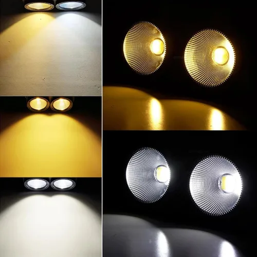 Miniatura 6 de MAD OWL Luces LED de 200 W, 2 ojos fríos y blancos cálidos, control DMX, activación de sonido, estroboscópico COB para teatro, iglesia, eventos