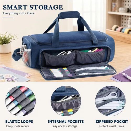 Miniatura 5 de IMAGINING Carrying Case Bag for Cricut Explore 5, Large Opening Storage for Cricut Accessories and Suppliers