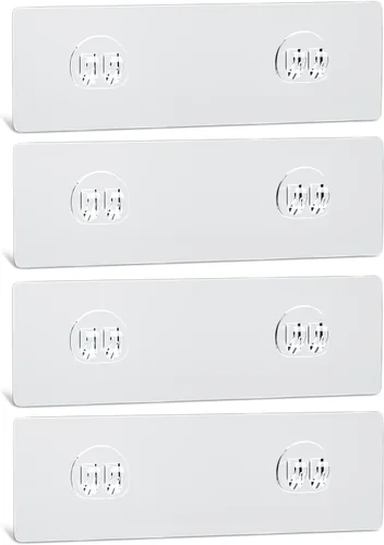 Miniatura 8 de AKTECKE Organizador de ducha de repuesto, ganchos de pared adhesivos transparentes sin perforaciones para cesta organizadora de ducha de esquina