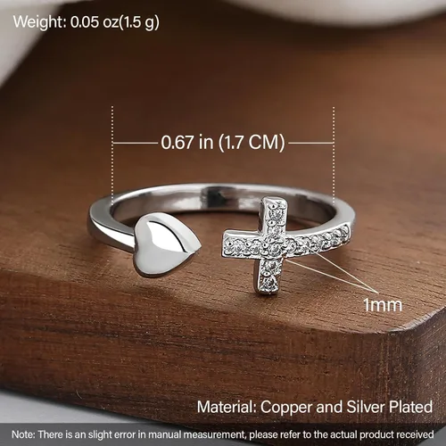 Miniatura 4 de Anillo de plata de ley 925, minimalista, ajustable, hecho a mano, para mujeres y niñas