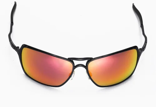 Miniatura 4 de Walleva Lentes de repuesto polarizados rojo fuego + azul hielo para lentes de sol Oakley