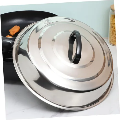 Miniatura 2 de Tapa redonda de acero inoxidable para cocinar al vapor para cocinar a la plancha y parrilla, utensilios de cocina versátiles para parrilla superior