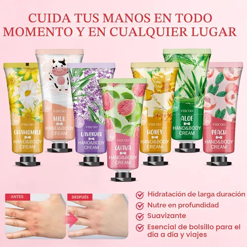 Miniatura 3 de VISCOO Paquete de 7 regalos de crema de manos para mujeres, regalo de agradecimiento para profesores, regalos de graduación, mini loción hidratante