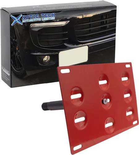 Miniatura 6 de Xotic Tech - Soporte de aluminio negro para matrícula de remolque compatible con Porsche Cayenne 2011-2017 o Tesla Model 3 2017-2023