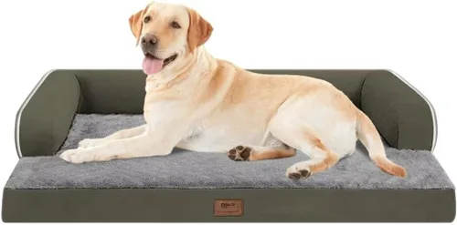 Miniatura 135 de Cama ortopédica impermeable para perros pequeños, cama para perros de tamaño mediano, cómoda cama para mascotas y gatos con lados, funda extraíble