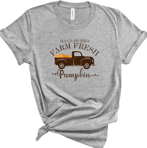 Miniatura 3 de Hand-Picked Farm Fresh T-Shirts, Farming Clothes For Women And Men, Pumpkin T-Shirts Sweatshirts Hoodies, Pumpkin Farmer Shirts, Farm Truck Shirt