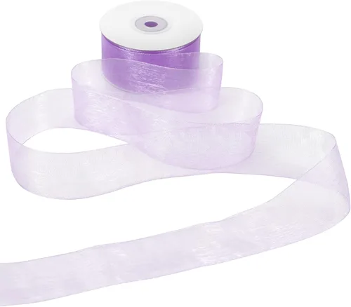 Miniatura 7 de HUIHUANG Cinta transparente de organza azul aguamarina de 1-1/2 pulgadas, cintas de organza transparente turquesa para envoltura de regalo, ramo