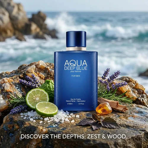 Miniatura 8 de Hybrid & Company 4 piezas Aqua Di Rinascita Lecno Sea Passion Aqua Deep Blue Aqua Prive Eau De Toilette vaporizador Natural Spray para hombre