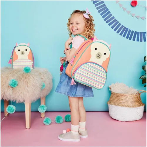 Miniatura 4 de Skip Hop - Mochila para preescolar, colección Zoo, para niños pequeños de 3 a 4 años, diseño de llama