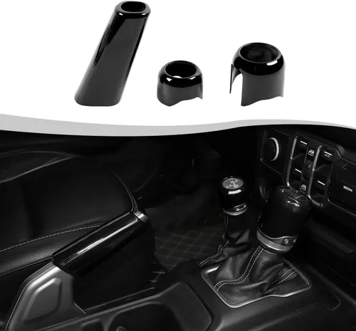 RT-TCZ Cubierta de la perilla de la palanca de cambios, cubierta del freno de mano, modo de conducción, accesorios interiores decorativos para Jeep
