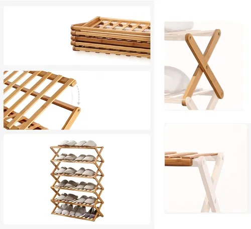 Miniatura 4 de Zapatero, organizador plegable a prueba de polvo, 3 niveles, 4 niveles, 5 niveles, instalación gratuita, puerta del hogar, dormitorio, verde, feliz