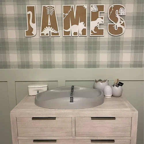 Miniatura 4 de Letrero con nombre para guardería, letrero bohemio para guardería, letreros de apellido familiar, arte de pared 3D para habitaciones de niños