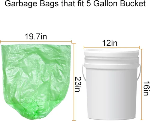 Miniatura 8 de Bolsas de basura biodegradables de 4 a 6 galones, 100 unidades, extra gruesas pequeñas bolsas de basura para reciclaje para cocina, baño, patio