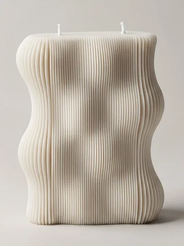 LAWA - Vela ondulada – Vela perfumada de cera de soja, elegante vela estética, regalo de inauguración de la casa, idea de decoración del hogar,