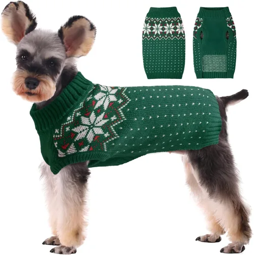 Miniatura 9 de Kuoser Suéter de Navidad para perro, suéteres de Navidad suaves y cálidos para perros pequeños, medianos y grandes, niño niña, suéter cómodo