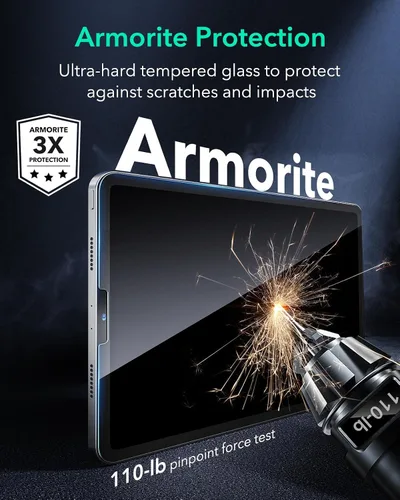 Miniatura 4 de ESR Protector de pantalla para iPad Pro de 11 pulgadas (2022/2021/2020/2018), protector de pantalla para iPad Air 5/4, película de vidrio templado