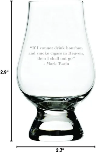 Miniatura 4 de Mark Twain If I Cannot Drink Bourbon Quote - Vaso de whisky de cristal Glencairn, 6 onzas líquidas