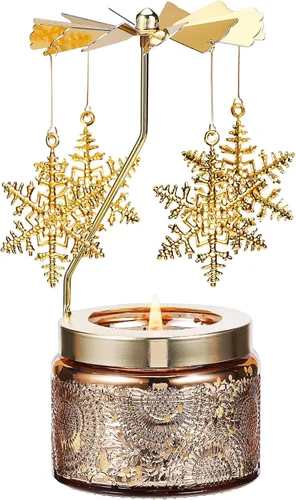 Regalos de Navidad para mujeres, regalos de cumpleaños para hija, hermana, madre o esposa, regalos únicos para amigas, velas aromáticas giratorias,