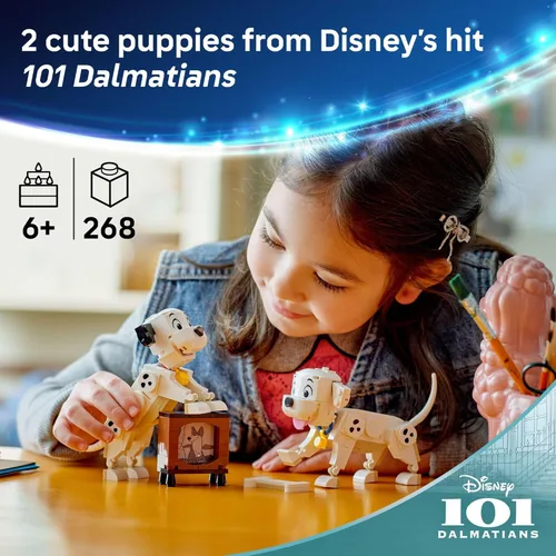 Miniatura 2 de LEGO Disney Lucky & Penny 101 Dalmatians Puppies - Juego de simulación para niños y niñas, a partir de 6 años que aman a los animales, juguete