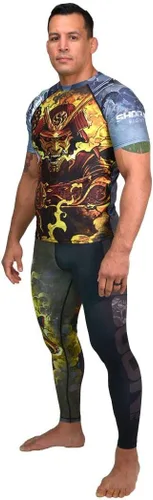 Miniatura 6 de SHOGUN Camiseta de compresión de lucha contra erupción BJJ MMA Premium Jiu Jitsu Fighting Grappling