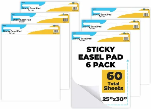 Miniatura 8 de Enday Anchor Chart Paper 25"x 30" (2 Pack) - Sticky Easel Pad Chart Paper for Teachers, Flip Chart Paper, 25 in x 30 in Easel Paper, Large White
