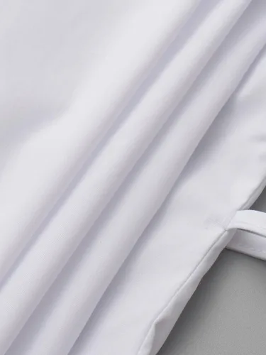 Miniatura 7 de SUNNOW Blusa plisada de manga corta con botones en el pecho para mujer, blusa casual