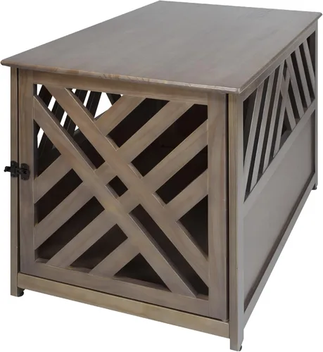 Miniatura 7 de Casual Home - Jaula mediana de madera para mascotas, mesa auxiliar, color nogal, 27.50" x 20.00" x 24.00