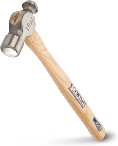 Miniatura 6 de ESTWING Sure Strike Martillo de Bola - Herramienta de Metalurgia de 24 oz con Cabeza de Acero Forjado y Mango de Madera de Hickory - MRW24BP