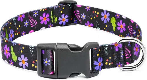 Miniatura 7 de Collar de Perro a Cuadros para Machos, Collares Florales para Perros Machos con Pajarita de Flores, Collar de Perro para Lindos Gatos y Perros Verde