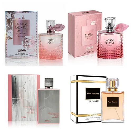 Miniatura 31 de A CENTER Juego de 4 perfumes para mujer – Set de regalo de fragancia floral con vainilla, almizcle y cítricos Eau De Pafume 3.5 onzas líquidas