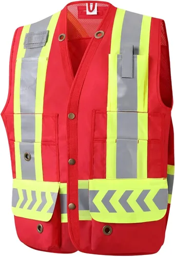Miniatura 9 de Surveyor Safety Vest Reflective for Men, Class 2 Heavy Duty Safety Vests Reflective with Pockets