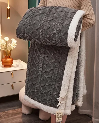 Miniatura 8 de Manta Sherpa cálida para invierno, manta de sofá, manta ligera y cálida, súper suave y mullida, franela gruesa y reversible de terciopelo cálido
