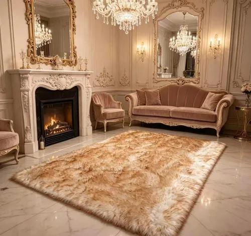 Miniatura 49 de Alfombra de piel sintética de 2 x 6 pies, color beige, lavable a máquina, súper suave, esponjosa, alfombra de piel de oveja mullida para dormitorio