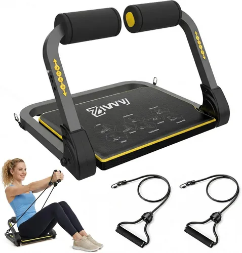 ZIWWVY Máquina de abdominales plegable, banco ajustable para gimnasio en casa, capacidad de 300 libras, equipo de entrenamiento portátil