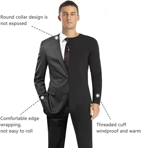 Miniatura 4 de SIMIYA Conjunto de ropa interior térmica para hombre, pantalones largos con forro polar