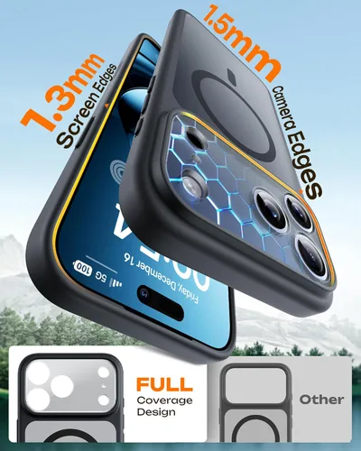 Miniatura 366 de TOCOL Funda para iPhone 11, compatible con Magsafe, protección completa de cámara, imanes integrados, protección contra caídas, funda translúcida