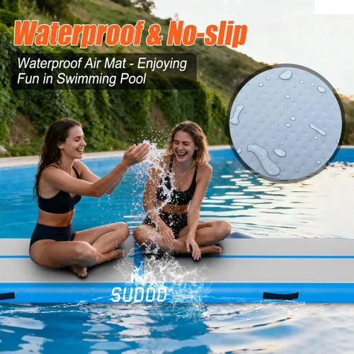 Miniatura 6 de SUDOO Gymnastics Air Mat 10ft/13ft/16ft Inflatable Air Tumble Track Mat 4" Thick Tumbling Mat With Pump or No Pump for Training Tumble Yoga