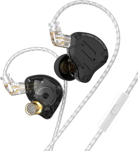 Miniatura 12 de Linsoul - KZ ZS10 Pro, 4BA+1DD, con 5 controladores, auriculares de metal de alta fidelidad con placa frontal de acero inoxidable, cable desmontable