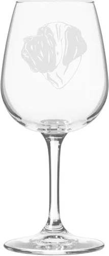 Miniatura 252 de Copa de vino de 12.75 onzas con diseño de perro grabado