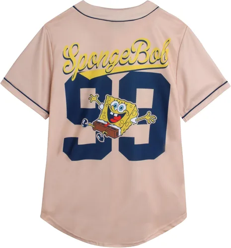 Miniatura 6 de Nickelodeon Camiseta de béisbol de Bob Esponja para mujer, camisa de uniforme de moda, camiseta con botones para mujer, S-L