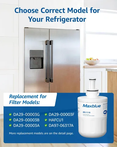 Miniatura 2 de Maxblue Filtro de agua para refrigerador MB-F11B, repuesto para Samsung® DA29-00003G, DA29-00003B, Aqua-Pure Plus, RFG237AARS, DA29-00003F, HAFCU1