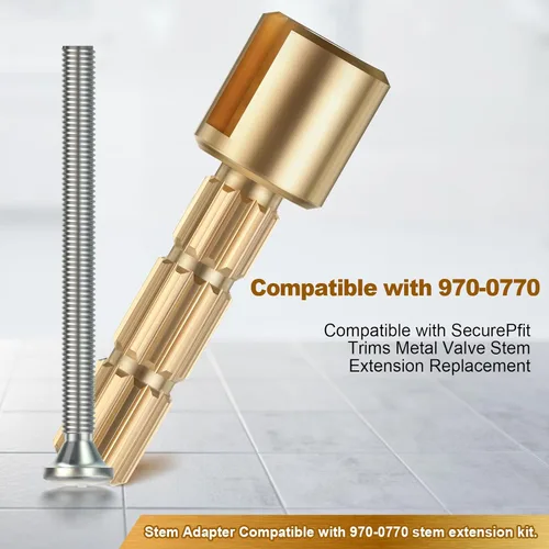 Miniatura 5 de Dreyoo Paquete de 2 adaptadores de vástago, repuesto para equipos de fontanería 970-0770 compatibles con molduras Pfister Securepfit, extensión