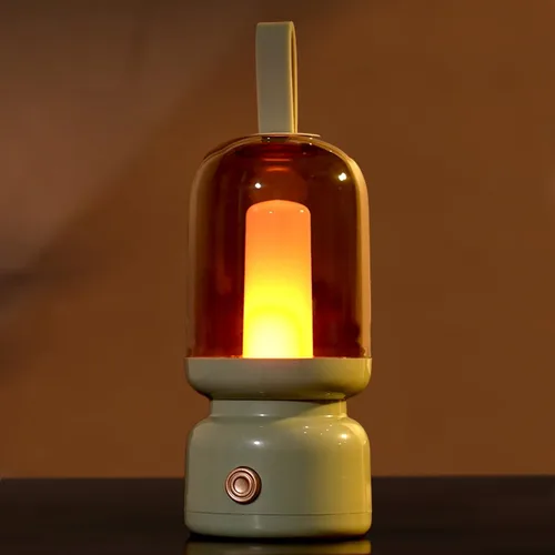 Miniatura 11 de Lámpara de mesa LED retro portátil, linterna LED vintage con batería inalámbrica, lámpara de escritorio USB, luz nocturna de campamento
