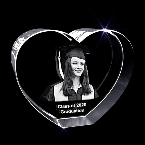 Miniatura 11 de Rectángulo de fotos de cristal grabado en 3D personalizado Recuerdo grabado con láser personalizado Regalo Decoración Regalo conmemorativo