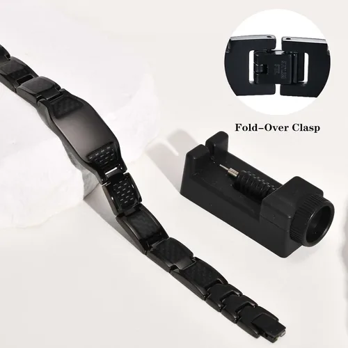 Miniatura 4 de Hisatan Pulsera de eslabones personalizada personalizable para hombre con pulsera de moda de acero inoxidable con varios patrones
