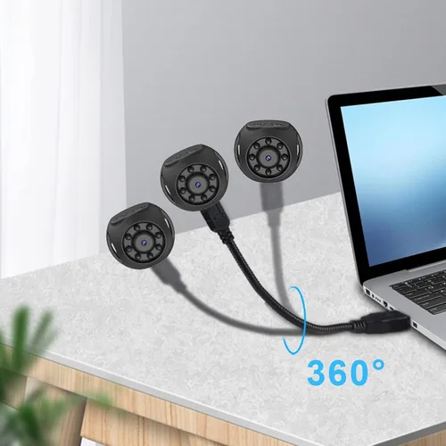 Miniatura 3 de Pomya Mini cámara 1080P con noche IR, reloj en tiempo real Hotspot, mini cámara de video USB para interior, exterior, tienda, oficina