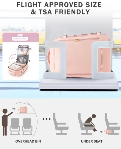 Miniatura 4 de FALARK INC - Mochila de viaje de mano, 40 L, mochila de viaje aprobada para vuelos grandes con estructura de equipaje para mujeres, bolsa de viaje