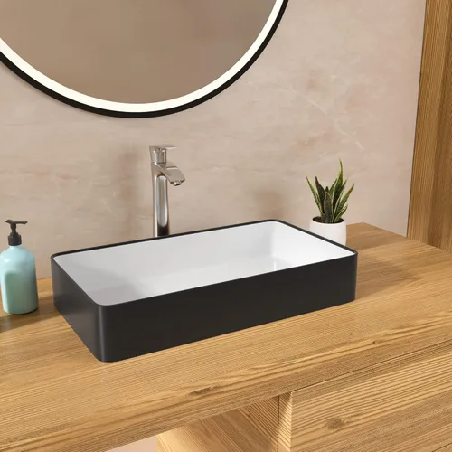 Miniatura 18 de Lordear Fregadero pequeño montado en la pared, fregadero de baño de esquina flotante para colgar en la pared, lavabo de cerámica blanca brillante