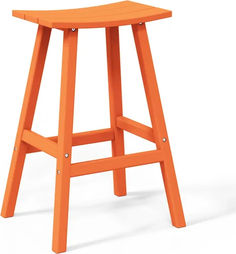 Miniatura 79 de WestinTrends Malibu - Juego de 2 taburetes para sillín para exteriores/patio, 24 alturas, color rojo